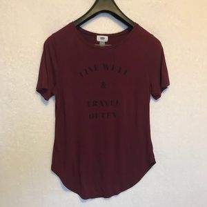 Old Navy Live Well Travel Often Comfy Long Top